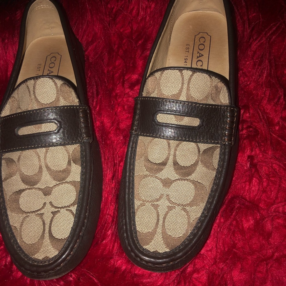 Men Coach loafers size 10